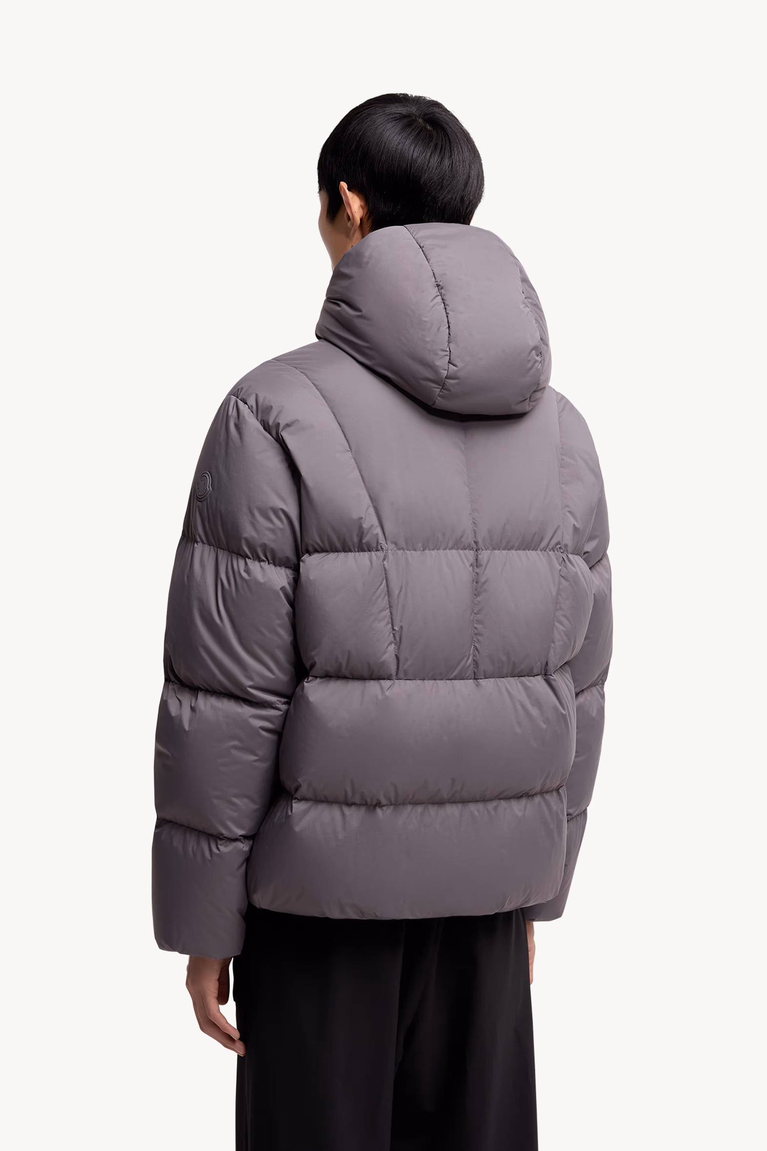 Fusain Hooded Short Down Jacket Men Dark Grey Moncler 5